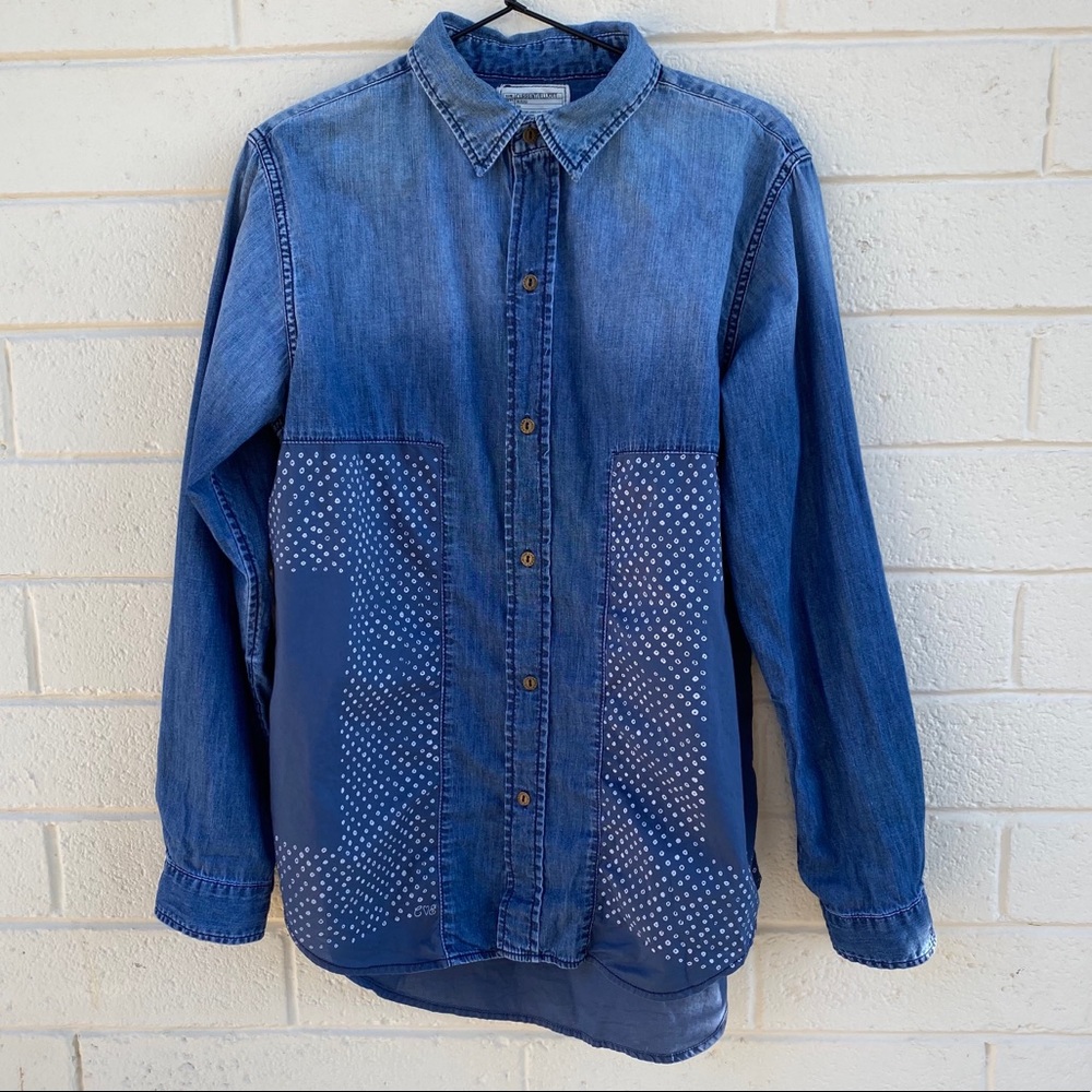 Patchwork Denim Button Down - image 1
